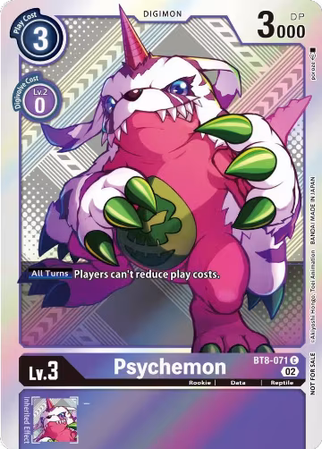 Psychemon (Versus Royal Knight Booster Pre-Release) (BT8-071 C), New Awakening — Digimon card price