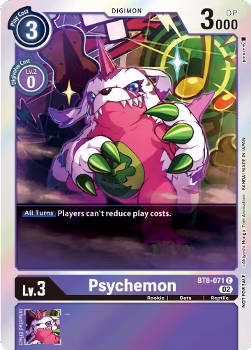 Psychemon (Winner Pack Royal Knights) (BT8-071 C), New Awakening — Digimon card price