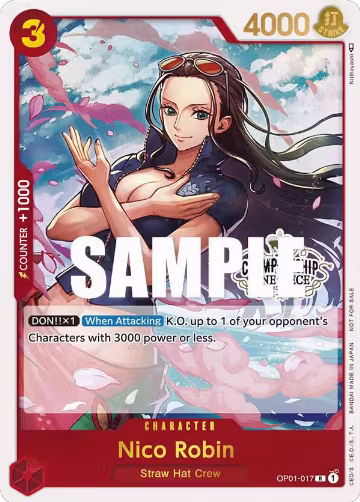 Nico Robin (Store Championship 2023 Participation Pack Vol.1) (OP01-017), One Piece Promotion Cards — One Piece card price