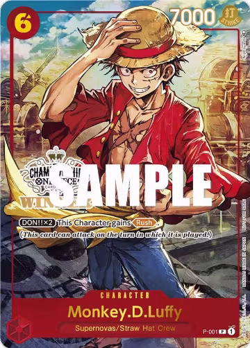Monkey.D.Luffy (Store Championship Trophy Card) (P-001), One Piece Promotion Cards — One Piece card price