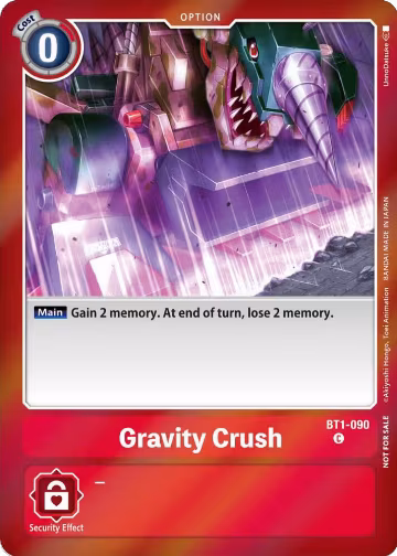 Gravity Crush (Event Pack 5) (BT1-090 C) — card price