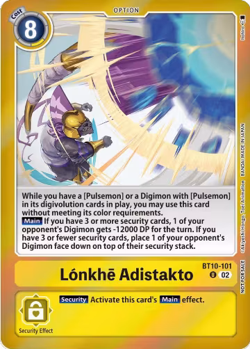 Lonkhe Adistakto (Event Pack 5) (BT10-101 U), Xros Encounter — Digimon card price
