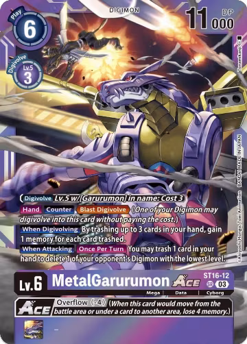 MetalGarurumon ACE (Box Topper) (ST16-12), Versus Royal Knights — Digimon card price
