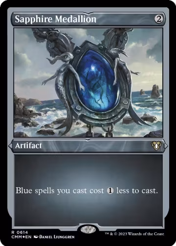 Sapphire Medallion (Foil Etched) (614), Commander Masters — Magic card price