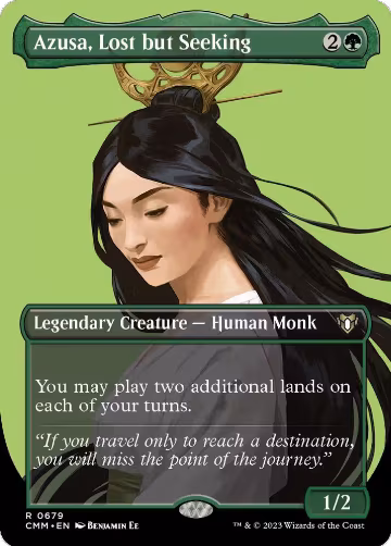 Azusa, Lost but Seeking (Borderless) (679), Commander Masters — Magic card price