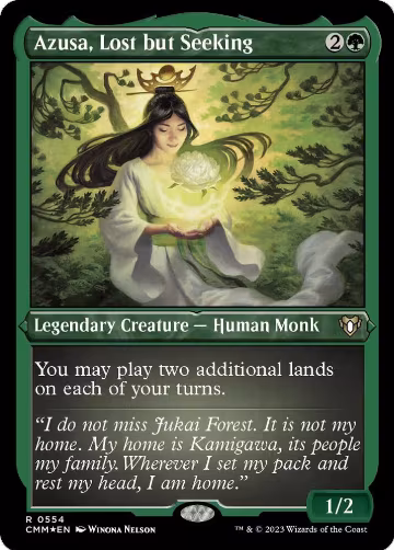 Azusa, Lost but Seeking (Foil Etched) (554), Commander Masters — Magic card price