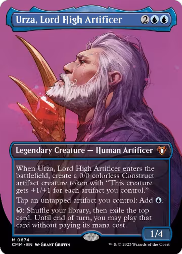 Urza, Lord High Artificer (Borderless) (674), Commander Masters — Magic card price