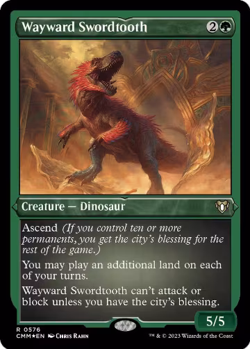 Wayward Swordtooth (Foil Etched) (576), Commander Masters — Magic card price