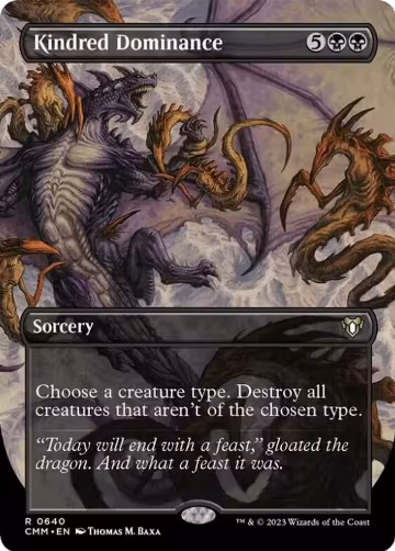 Kindred Dominance (Borderless) (640), Commander Masters — Magic card price