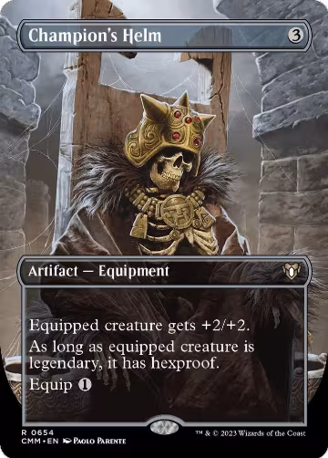 Champion's Helm (Borderless) (654), Commander Masters — Magic card price