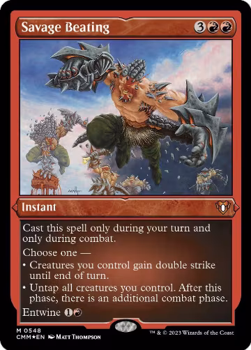 Savage Beating (Foil Etched) (548), Commander Masters — Magic card price