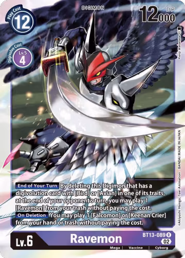 Ravemon (BT13-089 R), Versus Royal Knights — Digimon card price