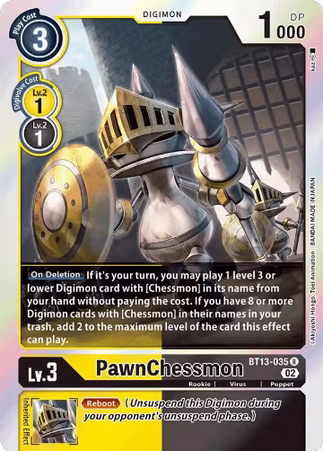 PawnChessmon - BT13-035 (BT13-035 R), Versus Royal Knights — Digimon card price