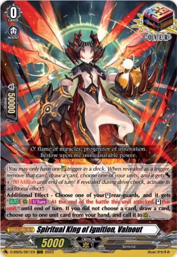Spiritual King of Ignition, Valnout (D-SS05/001EN), D-SS05: Festival Booster 2023 — Vanguard card price