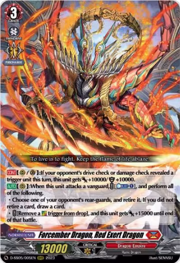Forcember Dragon, Red Exert Dragon (D-SS05/005EN), D-SS05: Festival Booster 2023 — Vanguard card price