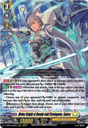 Divine Knight of Deeply-laid Strategems, Sajess (D-SS05/008EN), D-SS05: Festival Booster 2023 — Vanguard card price