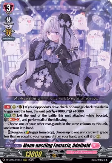 Moon-nestling Fantasia, Adelheid (D-SS05/015EN), D-SS05: Festival Booster 2023 — Vanguard card price