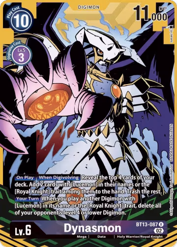 Dynasmon (Alternate Art) (BT13-087 R), Versus Royal Knights — Digimon card price