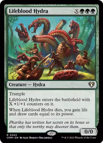 Lifeblood Hydra (303), Commander Masters — Magic card price
