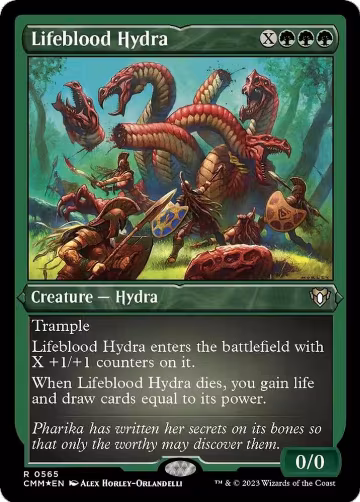 Lifeblood Hydra (Foil Etched) (565), Commander Masters — Magic card price