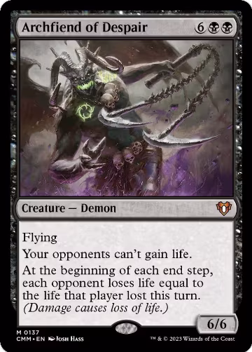 Archfiend of Despair (137), Commander Masters — Magic card price