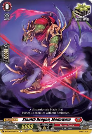Stealth Dragon, Madowazu (D-SS05/033EN), D-SS05: Festival Booster 2023 — Vanguard card price