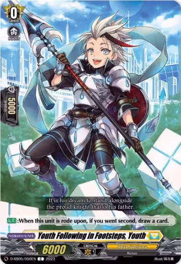 Youth Following in Footsteps, Youth (D-SS05/050EN), D-SS05: Festival Booster 2023 — Vanguard card price