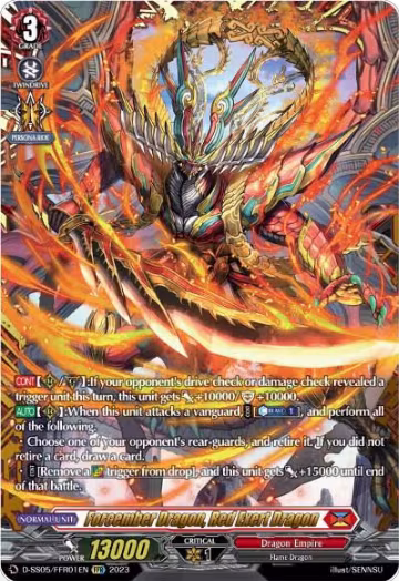 Forcember Dragon, Red Exert Dragon (FFR) (D-SS05/FFR01EN), D-SS05: Festival Booster 2023 — Vanguard card price