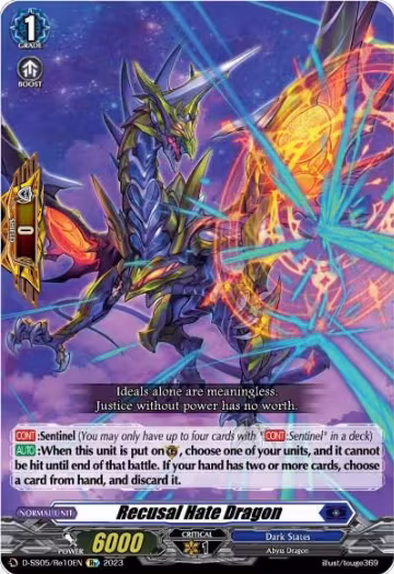 Recusal Hate Dragon (D-SS05/Re10EN), D-SS05: Festival Booster 2023 — Vanguard card price