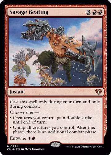 Savage Beating (252), Commander Masters — Magic card price
