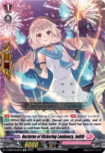 Nocturne of Flickering Lambency, Judith (D-SS05/Re35EN), D-SS05: Festival Booster 2023 — Vanguard card price