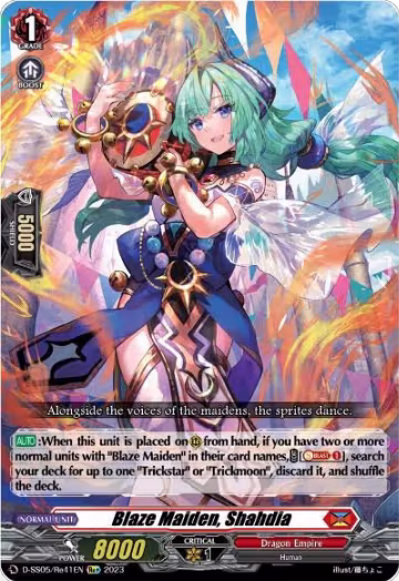 Blaze Maiden, Shahdia (D-SS05/Re41EN), D-SS05: Festival Booster 2023 — Vanguard card price