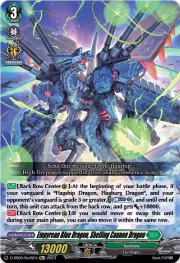Empyrean Blue Dragon, Shelling Cannon Dragon (D-SS05/Re45EN), D-SS05: Festival Booster 2023 — Vanguard card price