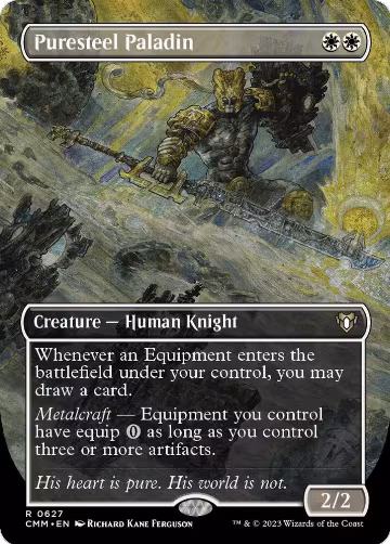 Puresteel Paladin (Borderless) (627), Commander Masters — Magic card price