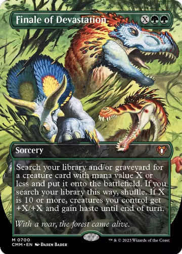 Finale of Devastation (Borderless) (700), Commander Masters — Magic card price