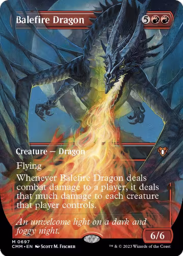 Balefire Dragon (Borderless) (697), Commander Masters — Magic card price