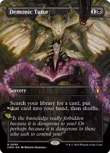 Demonic Tutor (Borderless) (696), Commander Masters — Magic card price