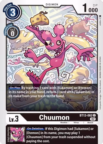 Chuumon (BT13-062 C), Versus Royal Knights — Digimon card price