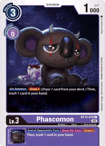 Phascomon (BT13-078 C), Versus Royal Knights — Digimon card price