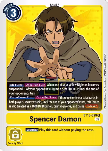 Spencer Damon (BT13-099 U), Versus Royal Knights — Digimon card price