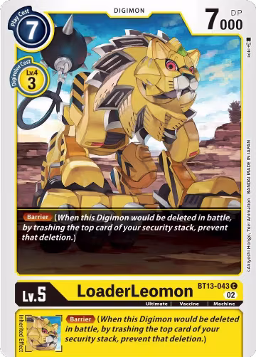 LoaderLeomon (BT13-043 C), Versus Royal Knights — Digimon card price