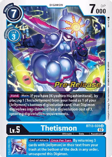 Thetismon (BT13-028 U), Versus Royal Knights Pre-Release Cards — Digimon card price