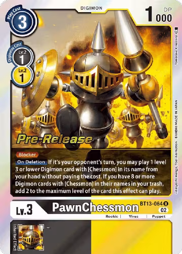 PawnChessmon - BT13-064 (BT13-064 R), Versus Royal Knights Pre-Release Cards — Digimon card price