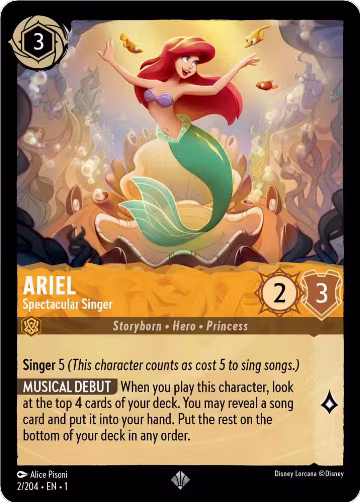Ariel - Spectacular Singer (2/204), The First Chapter — Lorcana card price