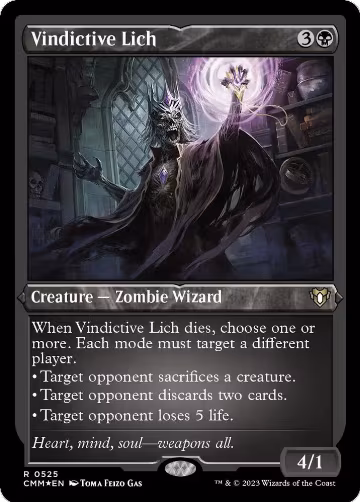 Vindictive Lich (Foil Etched) (525), Commander Masters — Magic card price