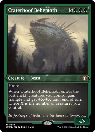 Craterhoof Behemoth (Foil Etched) (556), Commander Masters — Magic card price