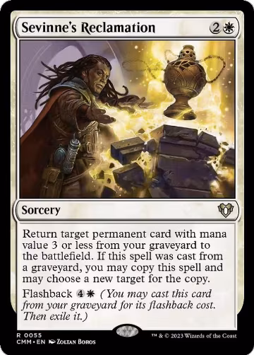Sevinne's Reclamation (55), Commander Masters — Magic card price