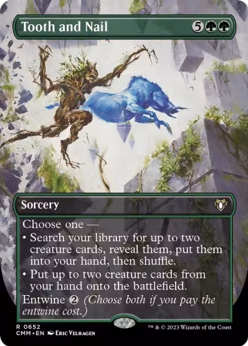 Tooth and Nail (Borderless) (652), Commander Masters — Magic card price