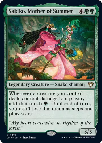 Sakiko, Mother of Summer (319), Commander Masters — Magic card price