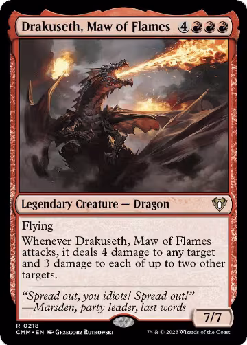 Drakuseth, Maw of Flames (218), Commander Masters — Magic card price